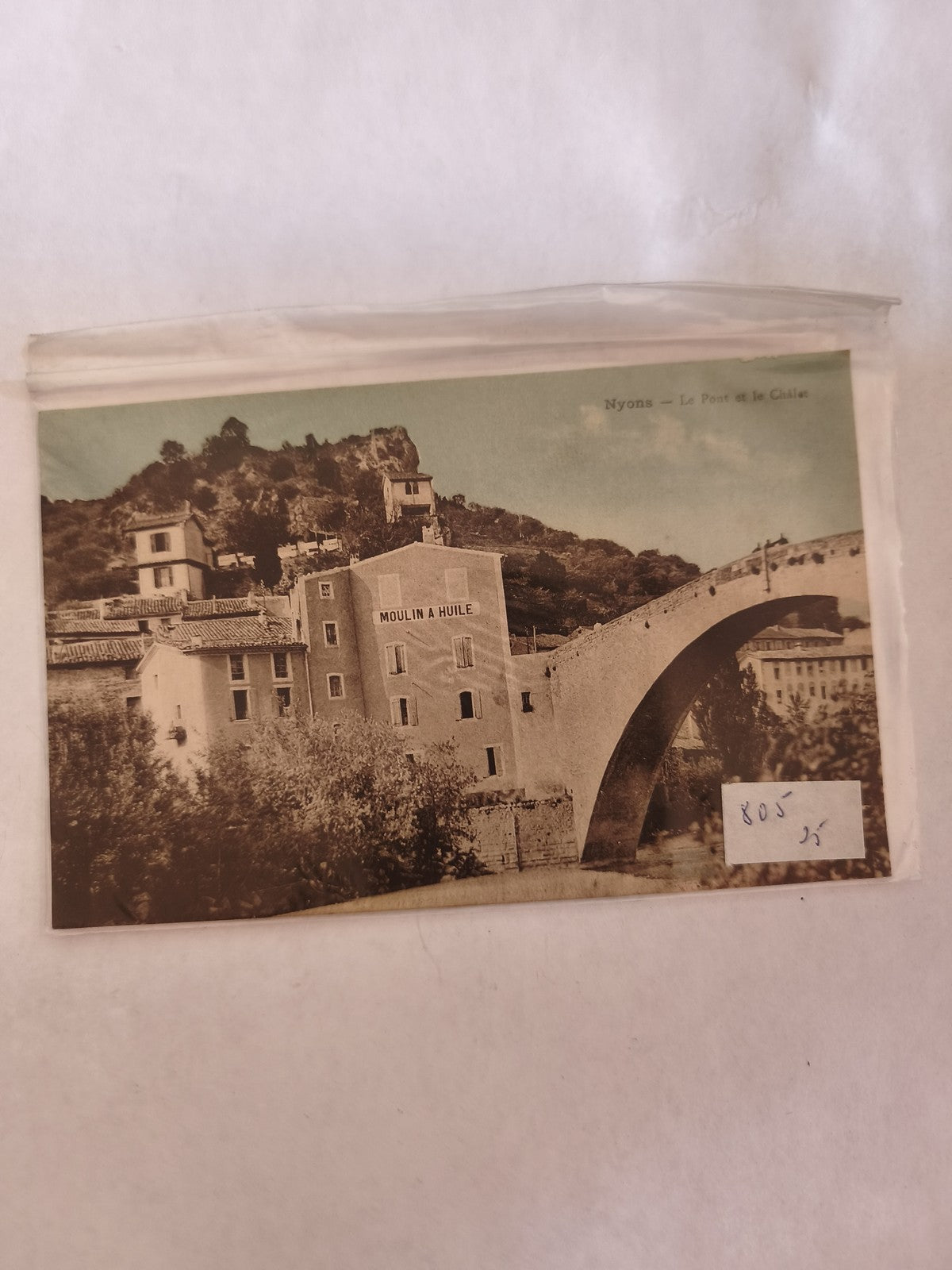 Carte postale ancienne vintage Nyons, collection rétro, France, paysage authenti
