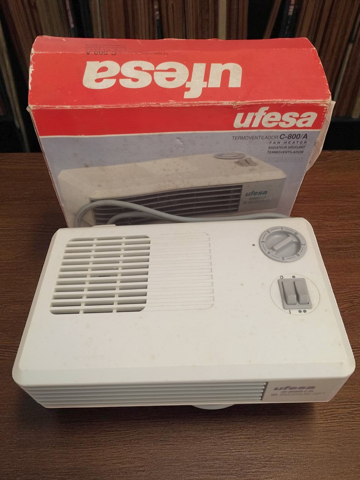 Radiateur soufflant Ufesa C-800/A vintage blanc, chauffage d’appoint rétro