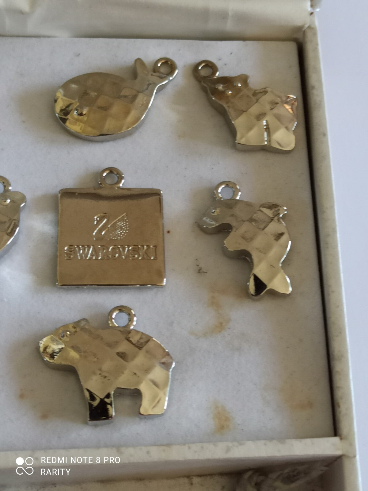 Coffret pendentifs métal Swarovski Lenôtre 2006 animaux, boîte d’origine