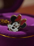 Pin's ancien Disney Minnie vintage émaillé, badge rétro dessin animé rare