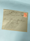 Ancienne enveloppe oblitérée Lyon début XXe philatélie, cachet postal vintage