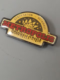 Pin's ancien Metropolis rétro, badge collection vintage, objet publicitaire rare