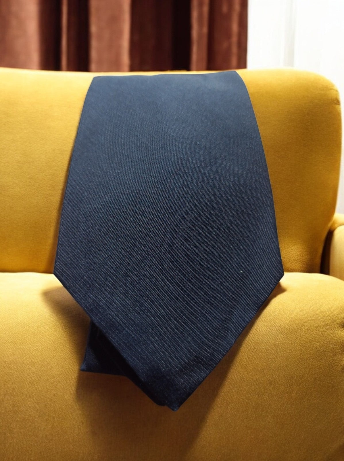 Cravate vintage Terital bleu nuit style rétro élégant années 70