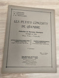 Ancien livre partitions Les Petits Concerts de Chambre violon piano trio 1926