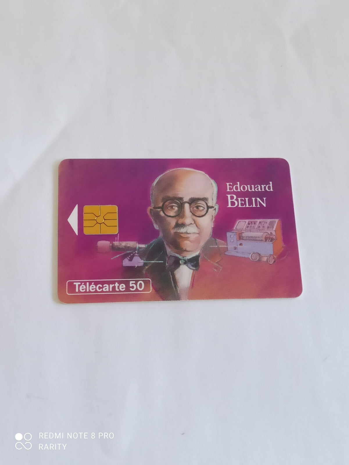 Télécarte 50 unités Édouard Belin inventeur – carte téléphonique vintage rare