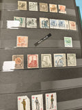Lot anciens timbres oblitérés Mexique philatélie collection, motifs variés