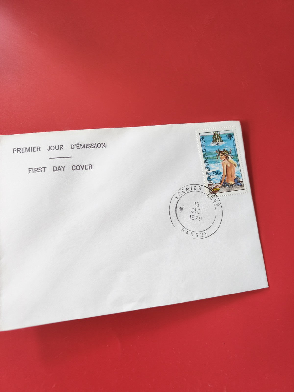 Enveloppe premier jour d?émission République Centrafricaine 1979 timbre illustré