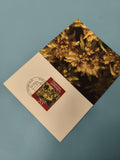 Carte postale timbrée fleurs jaunes Museum Aquarell 70 Allemagne