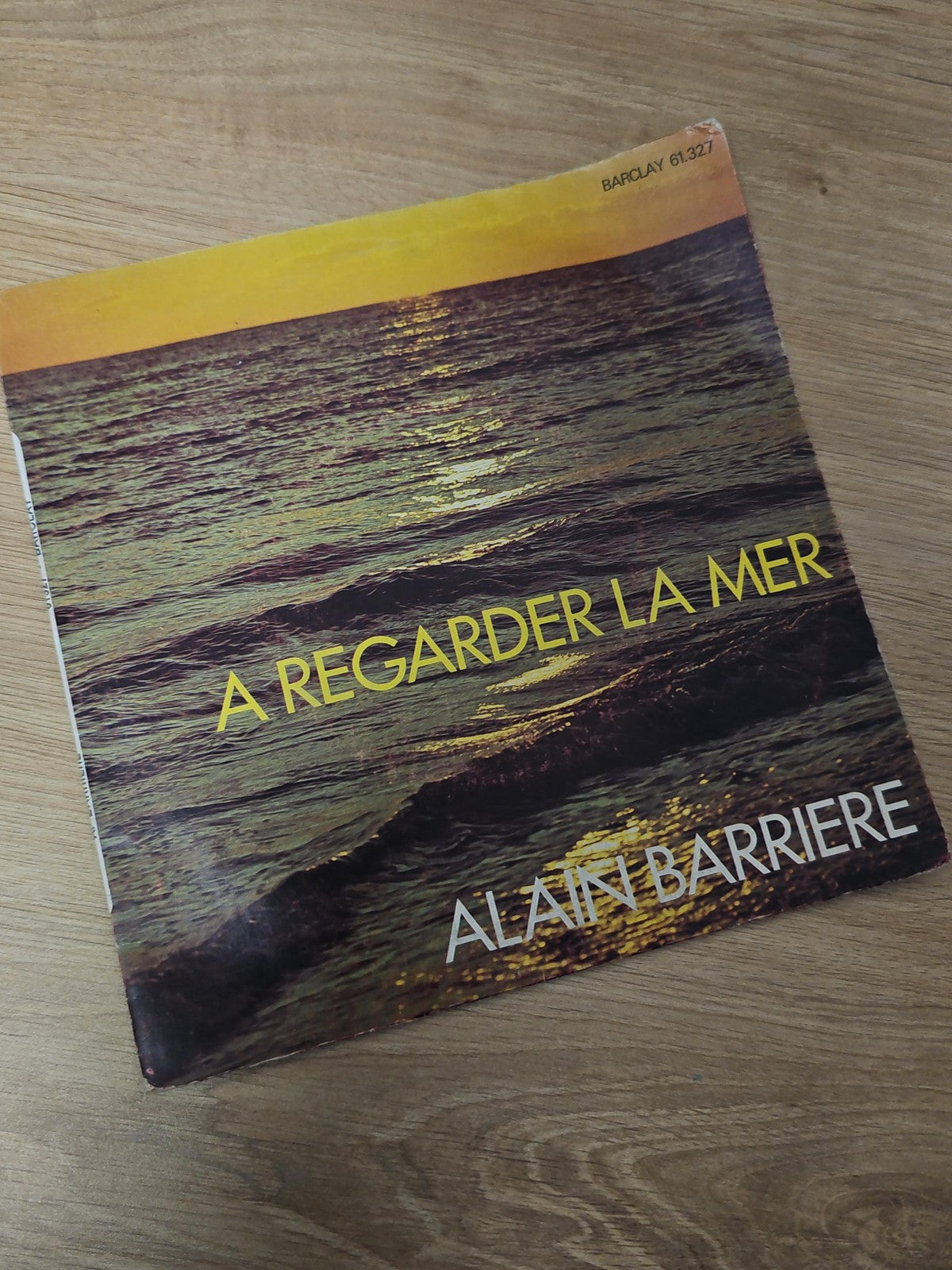 Vintage 45T Alain Barriere disque vinyle ancien collection rétro chanson françai
