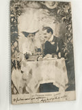 Carte postale ancienne 1905 scène romantique vintage – CPA photo couple Belle Ép