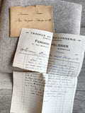 Lettre ancienne maçonnerie Marseille 1936 + enveloppe manuscrite vintage