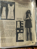 Patron couture vintage robe fillette ancien, planche rétro années 60, modèle rar
