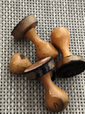 Lot tampons anciens bois, poignée ronde, vintage, cachet administratif