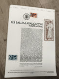 Feuillet philatélique Les Salles-Lavauguyon Haute-Vienne timbre oblitéré France