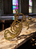 Chaîne vintage dorée, maille torsadée, collier fantaisie rétro