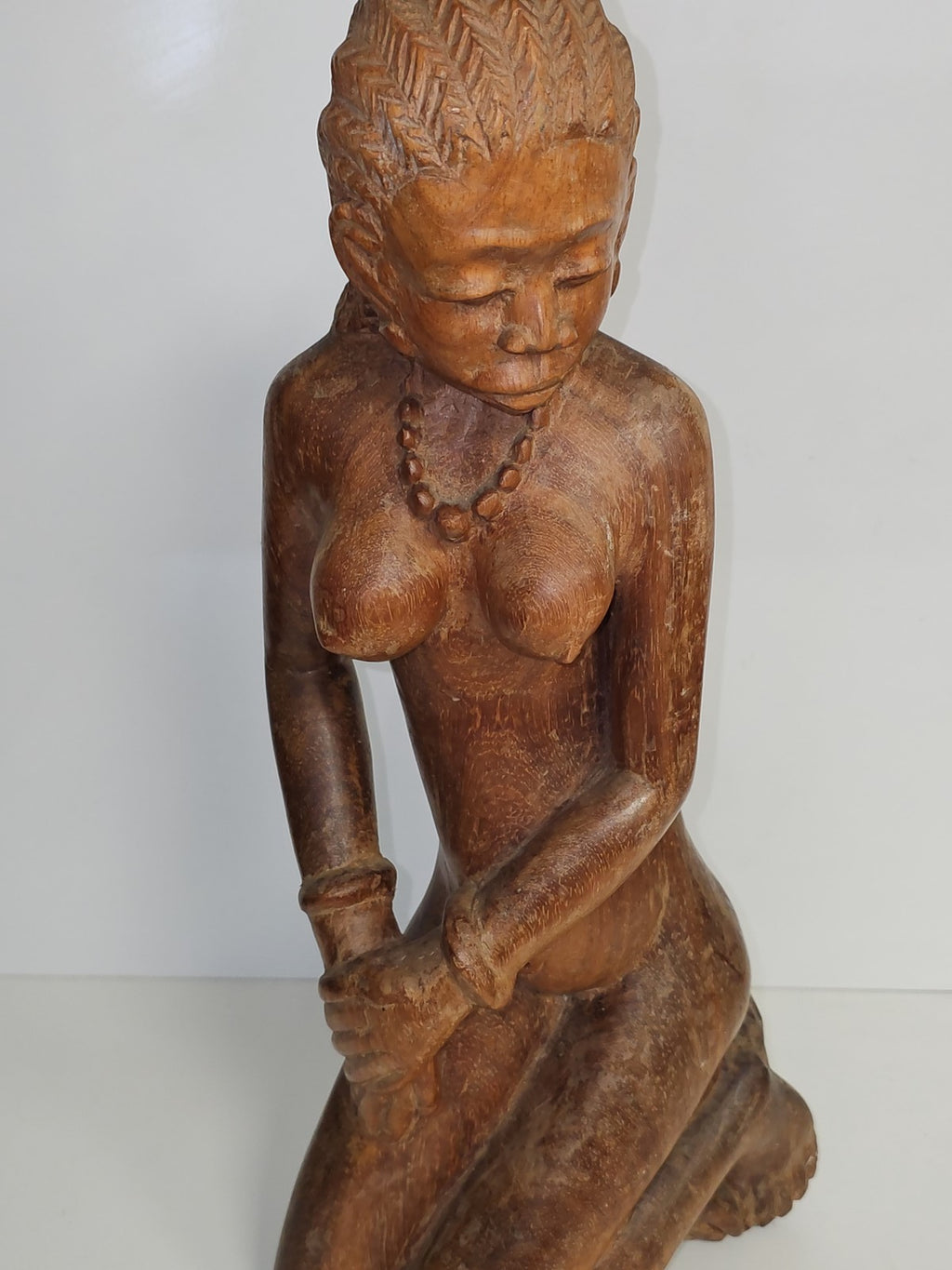 Sculpture africaine ancienne érotique bois massif grande taille vintage déco rar