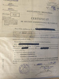Ancien certificat militaire France 1943 Haute-Savoie document original