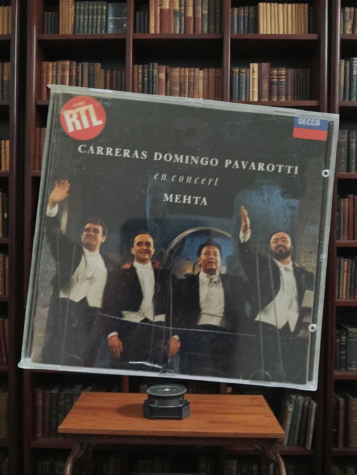 Vinyle Carreras Domingo Pavarotti en concert Mehta DECCA vintage opéra RTL