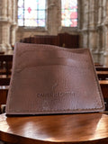 Porte-cartes vintage Daniel Hechter cuir marron rétro élégant portefeuille