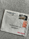 Lettre ancienne Bangui 1956 AEF timbres Par Avion Haute-Savoie philatélie