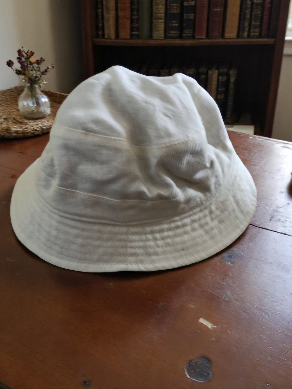 Chapeau bob homme blanc vintage neuf La Chapellerie deadstock rétro