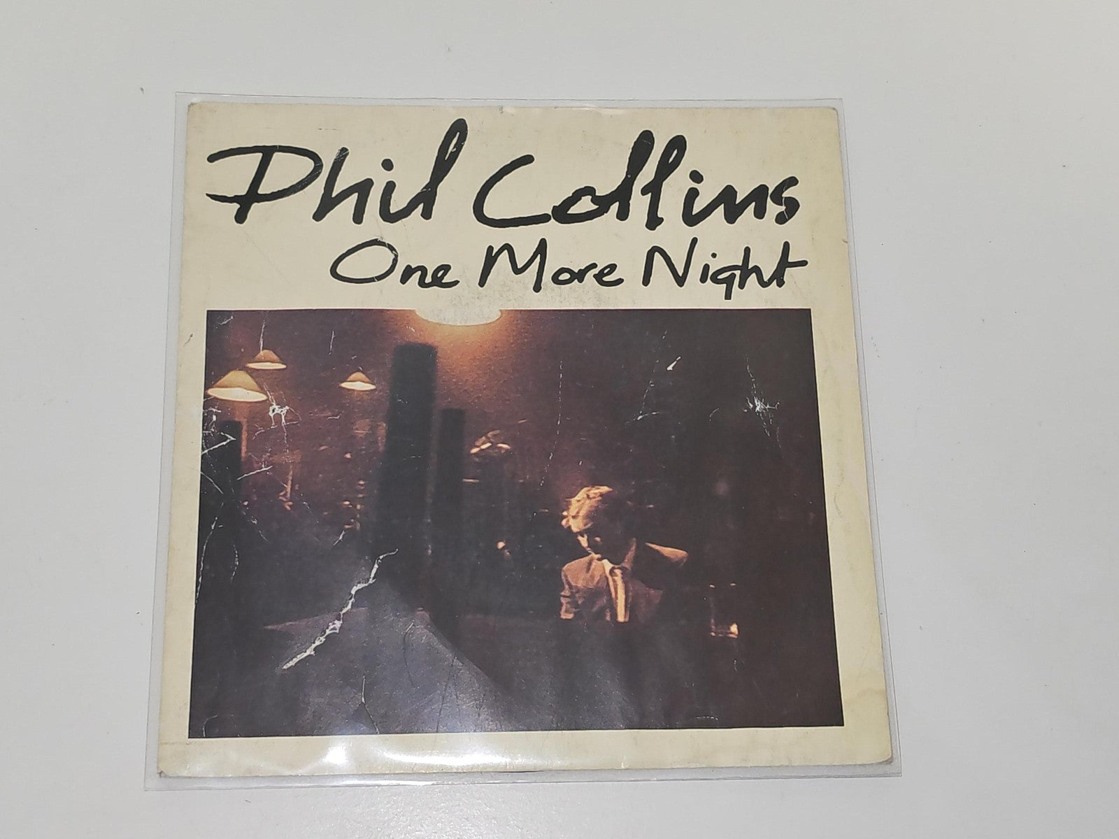 Vintage 45 tours Phil Collins ancien vinyle rétro collection musique pop rock