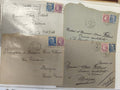Lot anciennes enveloppes philatélie timbrées France années 1940, cachets visible