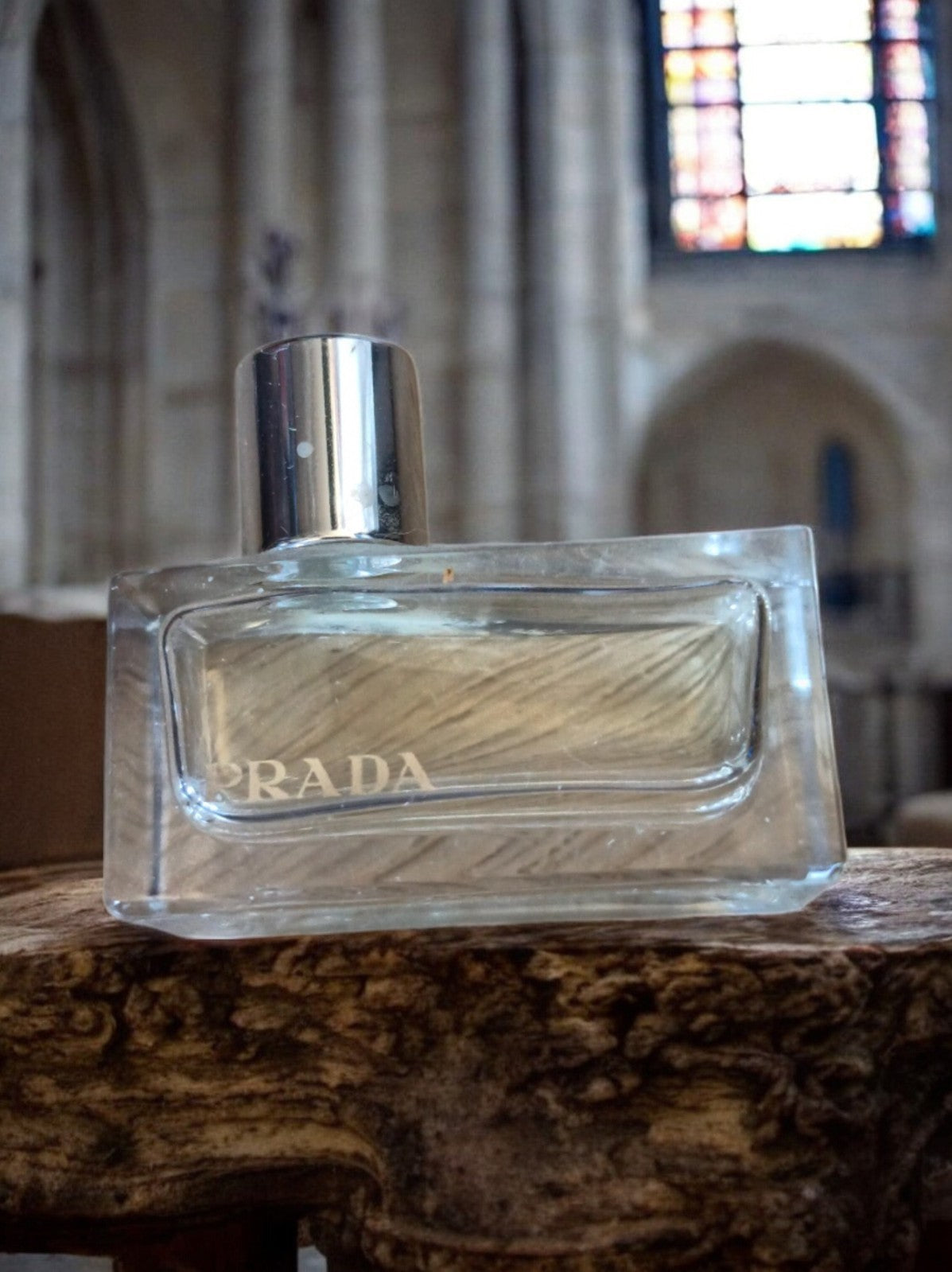Miniature parfum PRADA vintage flacon rétro édition limitée transparent