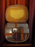 Trousse de rasage vintage homme bakélite métal années 50/60 rétro ancien