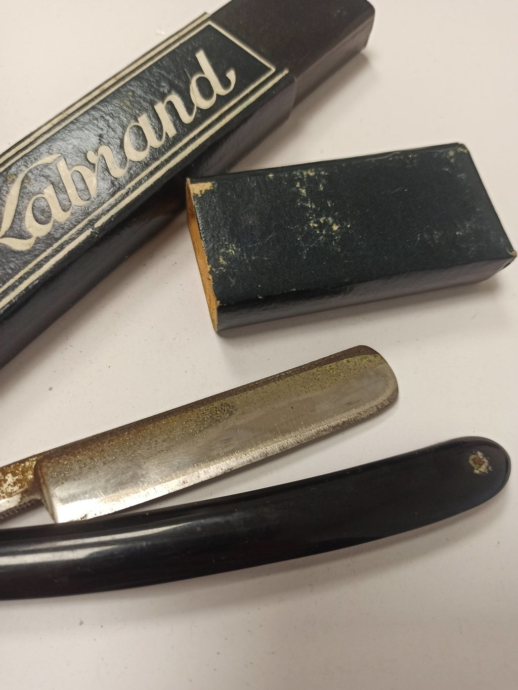 Rasoir coupe-choux ancien Kalrand vintage 1920 boîte d'origine rétro barbier