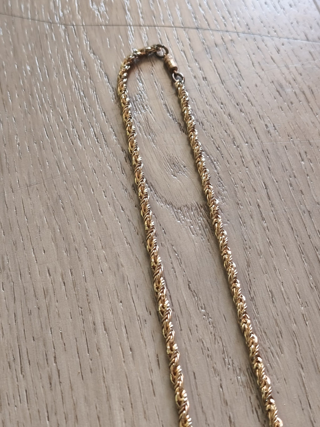 Collier vintage ancien plaqué or, gros maillon rétro, bijou femme collection