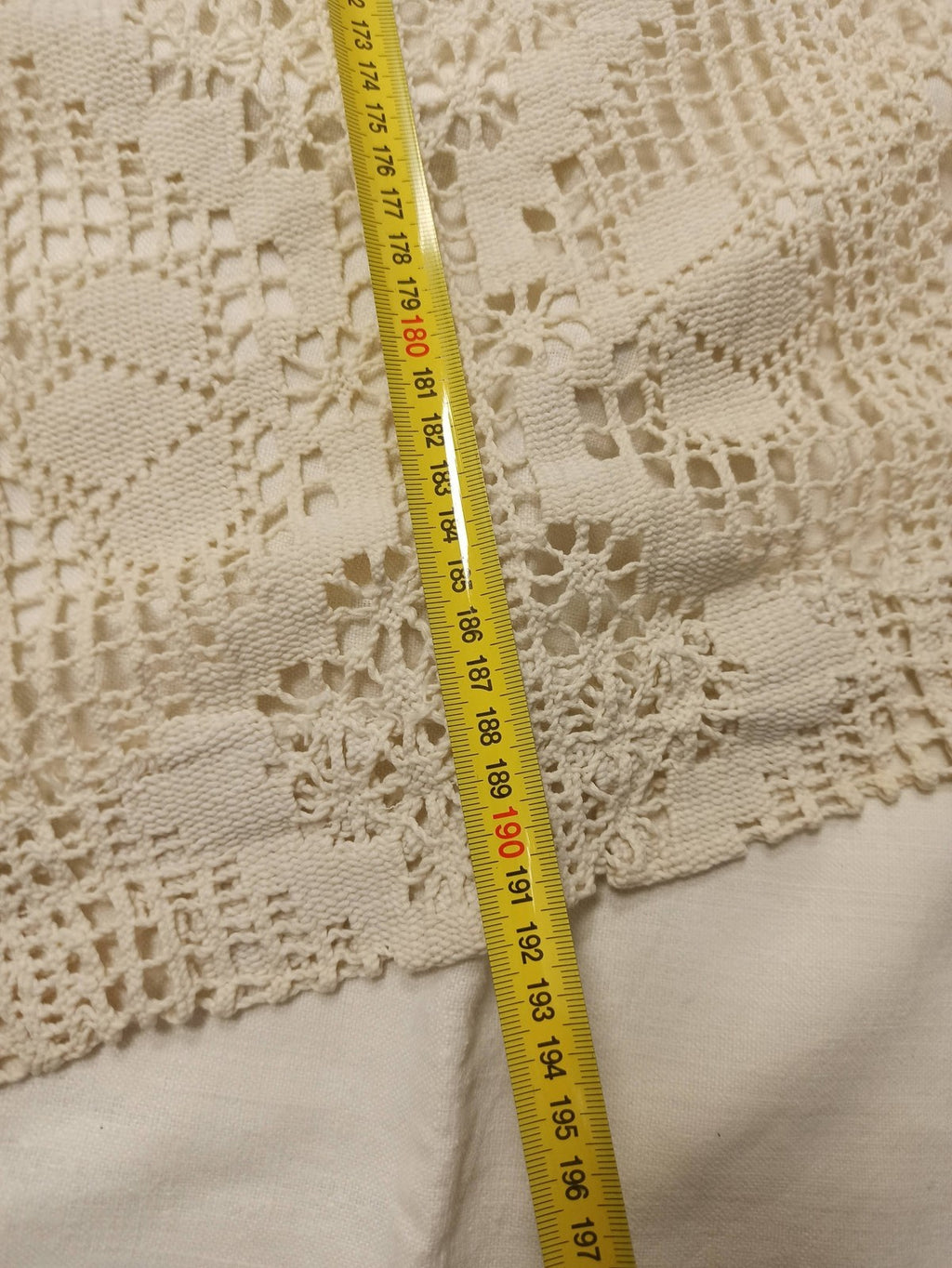 Rare set linge de table ancien brodé dentelle crochet vintage XIXe déco rétro