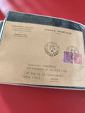 Ancienne enveloppe oblitérée 1942 philatélie, timbres France, carte postale