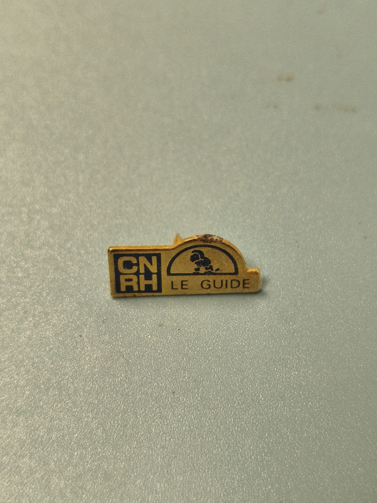 Vintage pin's CNRH Le Guide badge ancien rectangulaire collection (Ref 3)