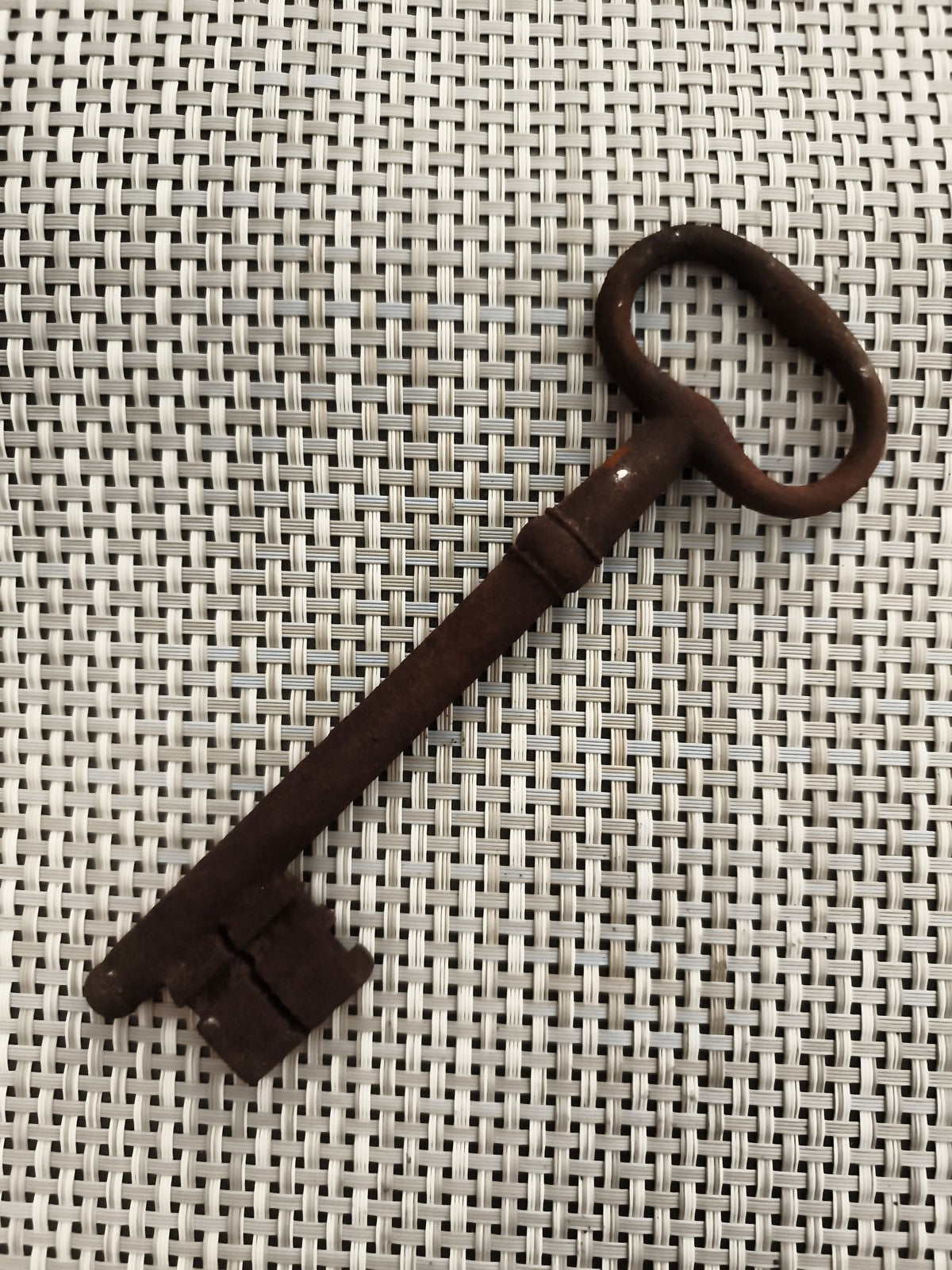 Ancienne clé de château en métal, clé rustique vintage, ferronnerie déco