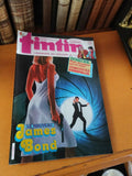 Magazine Tintin vintage ancien 1970 James Bond illustré rétro espion