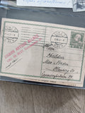 Ancienne enveloppe oblitérée philatélie timbre Autriche vert portrait 1912