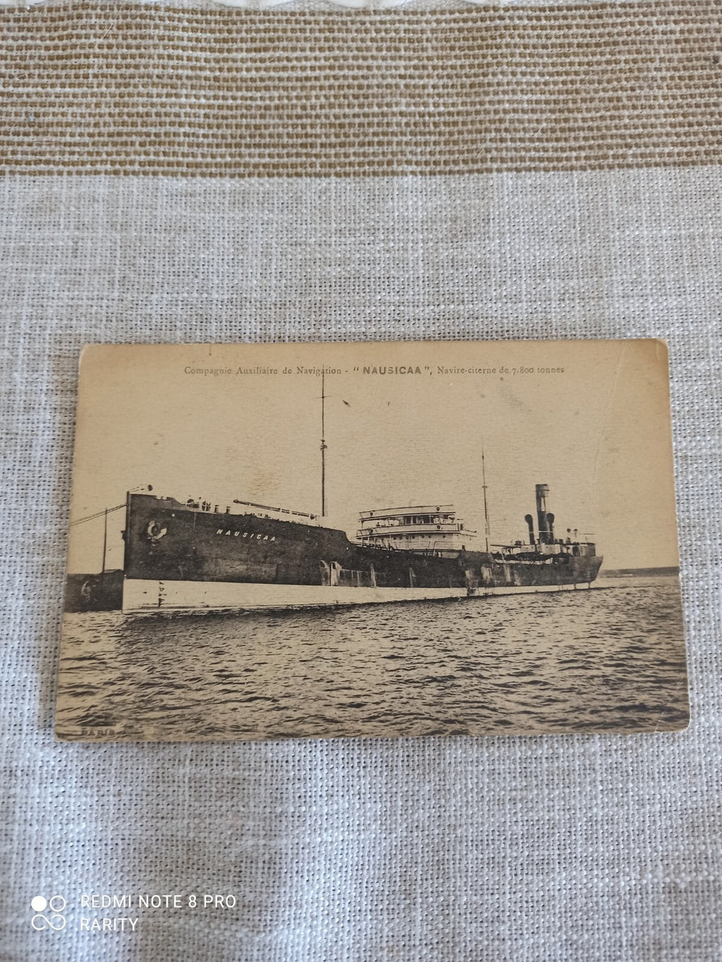 Carte postale ancienne navire Nausicaa Compagnie Navigation maritime