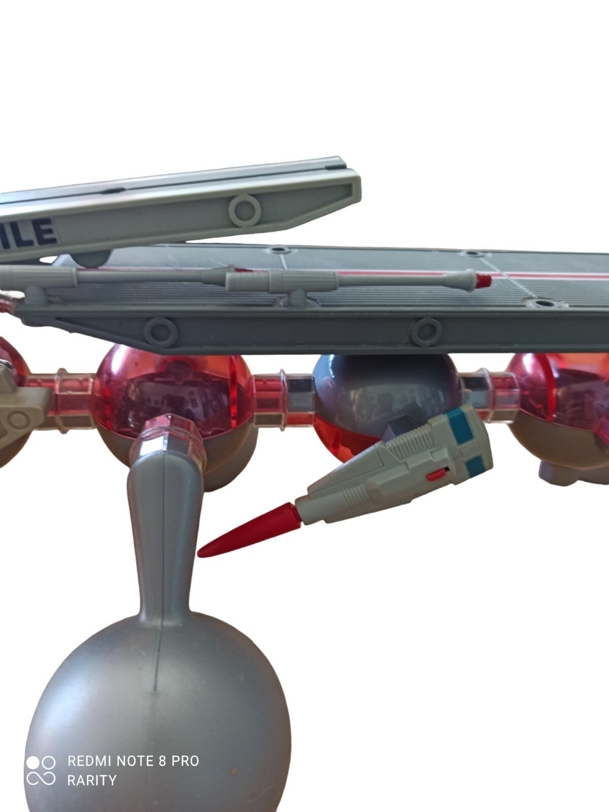 Vaisseau spatial jouet vintage Spacelink Macau années 80, missile, rare