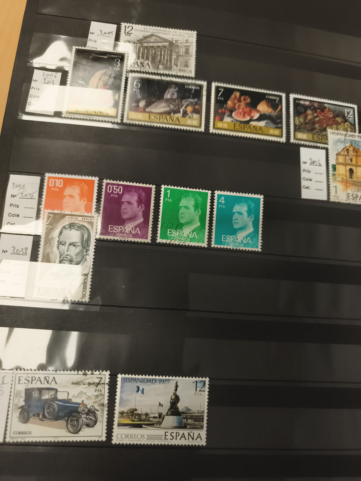 Timbres Espagne thématiques CORREOS lot x12 Ptas couleurs architecture art