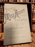 Partition ancienne Fantaisie Miss Helyett Audran Tavan Paris Margueritat vintage