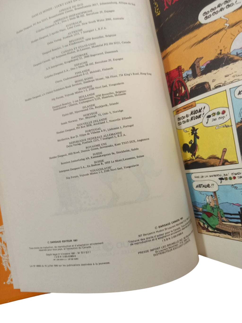 Bande dessinée Lucky Luke Le Bandit Manchot Dargaud 1981 très bon état