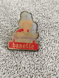 Pin's vintage Banette boulangerie rouge doré badge ancien (Ref 7)