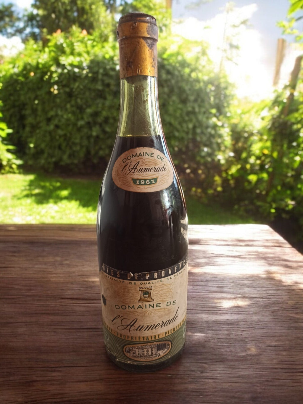 Bouteille vin 1961 Domaine de l’Aumerade Côtes de Provence rare ancien millésime
