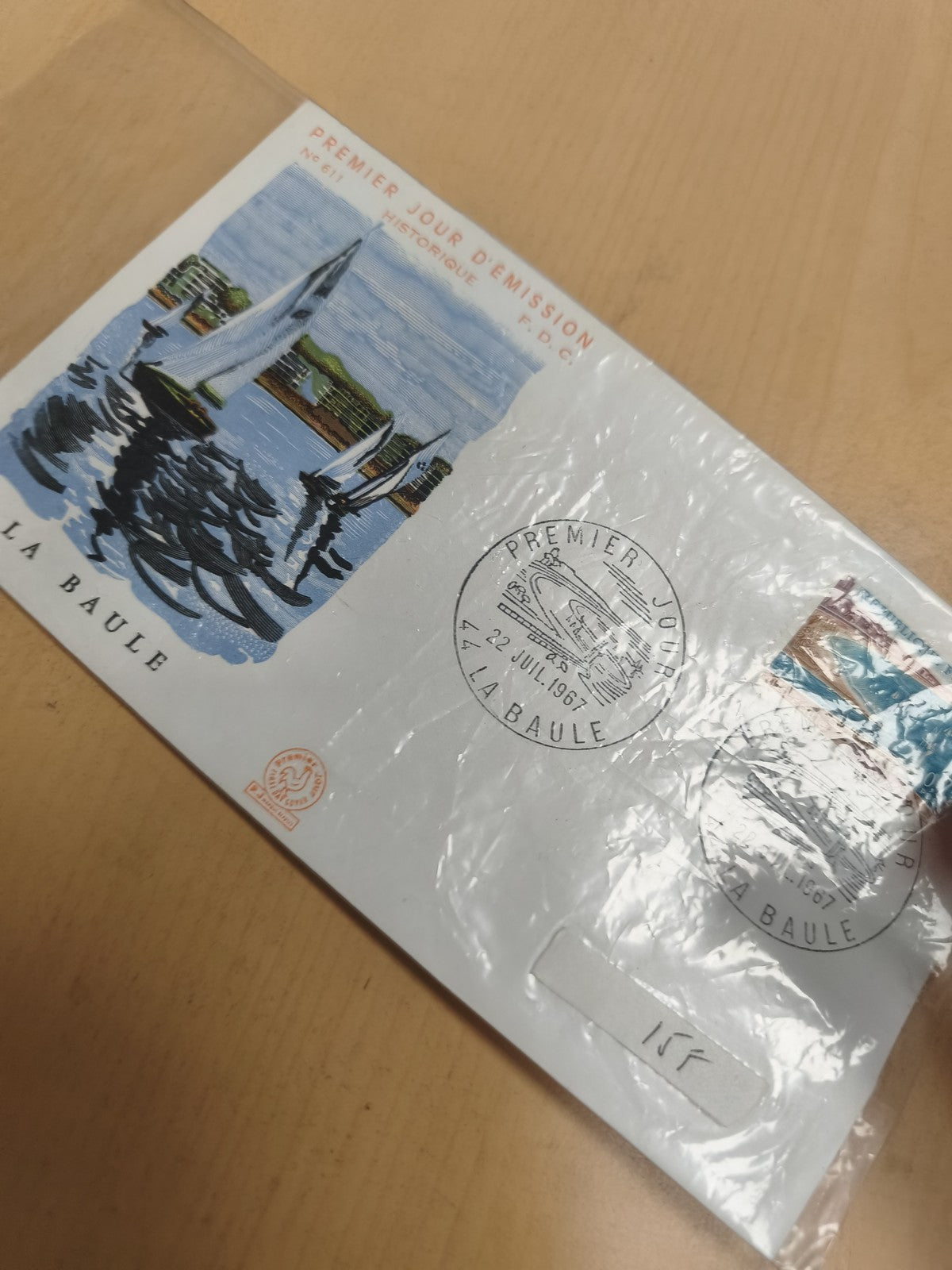 Enveloppe Premier Jour La Baule 1967 FDC philatélie cachet timbre voilier