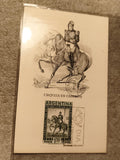 Carte maximum Argentine Urquiza en Caseros timbre 1952 philatélie commémoratif