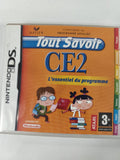 Boîte vide pour Nintendo DS Tout Savoir CE2, emballage d'origine, sans cartouche