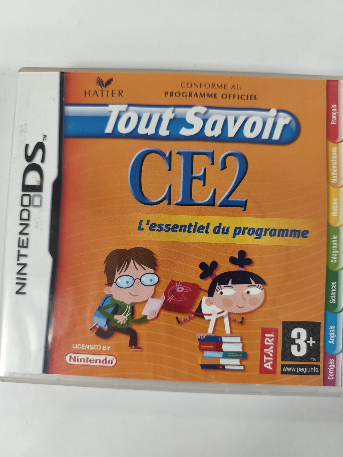 Boîte vide pour Nintendo DS Tout Savoir CE2, emballage d'origine, sans cartouche