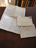 Lettre manuscrite ancienne Marseille 1950s avec enveloppe, correspondance intime