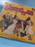 Vinyle ancien 33 tours Les Aristochats Disney rétro collection musique enfant